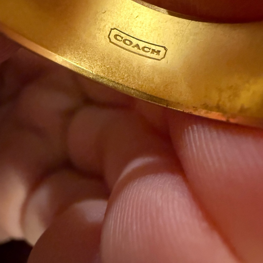 Set of 4 Vintage Coach Rings Sz 6.5 - 7.5. Gold & Silver Tone & Extra Hangtag - Picture 12 of 14